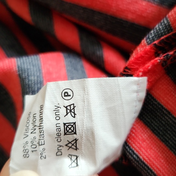 J. Crew size XS sleeveless dress,  striped navy/ red - Picture 11 of 12